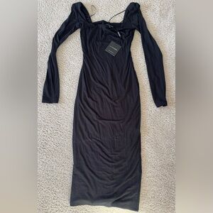 JLUXLABEL black bodycon midi dress